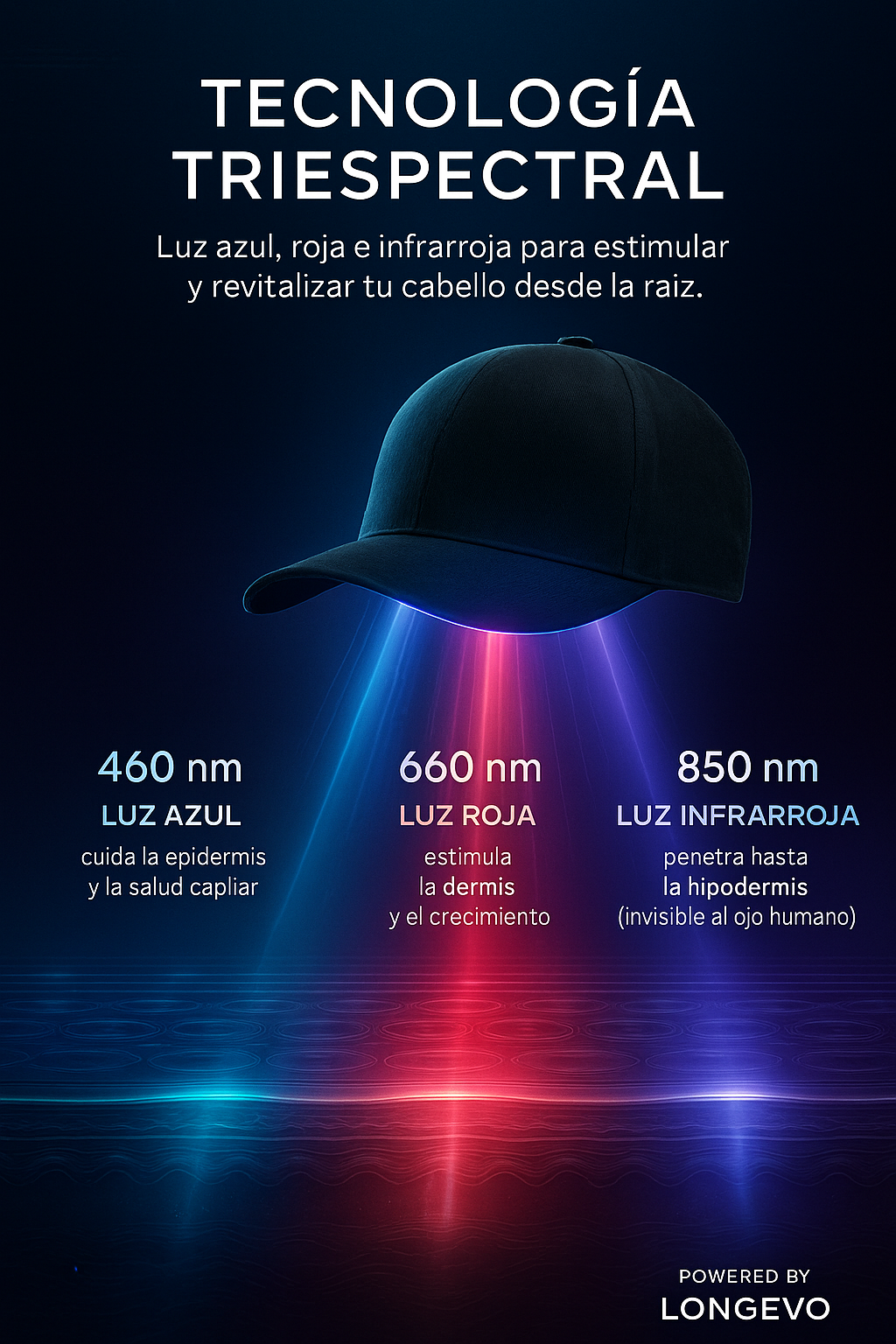 Gorra Láser Crecimiento Capilar Terapia Cabello Luz Roja