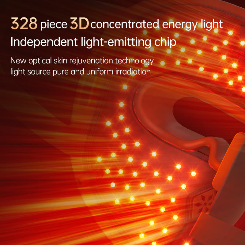 Máscara Led Roja Terapia Facial Rejuvenecimiento Piel Acne