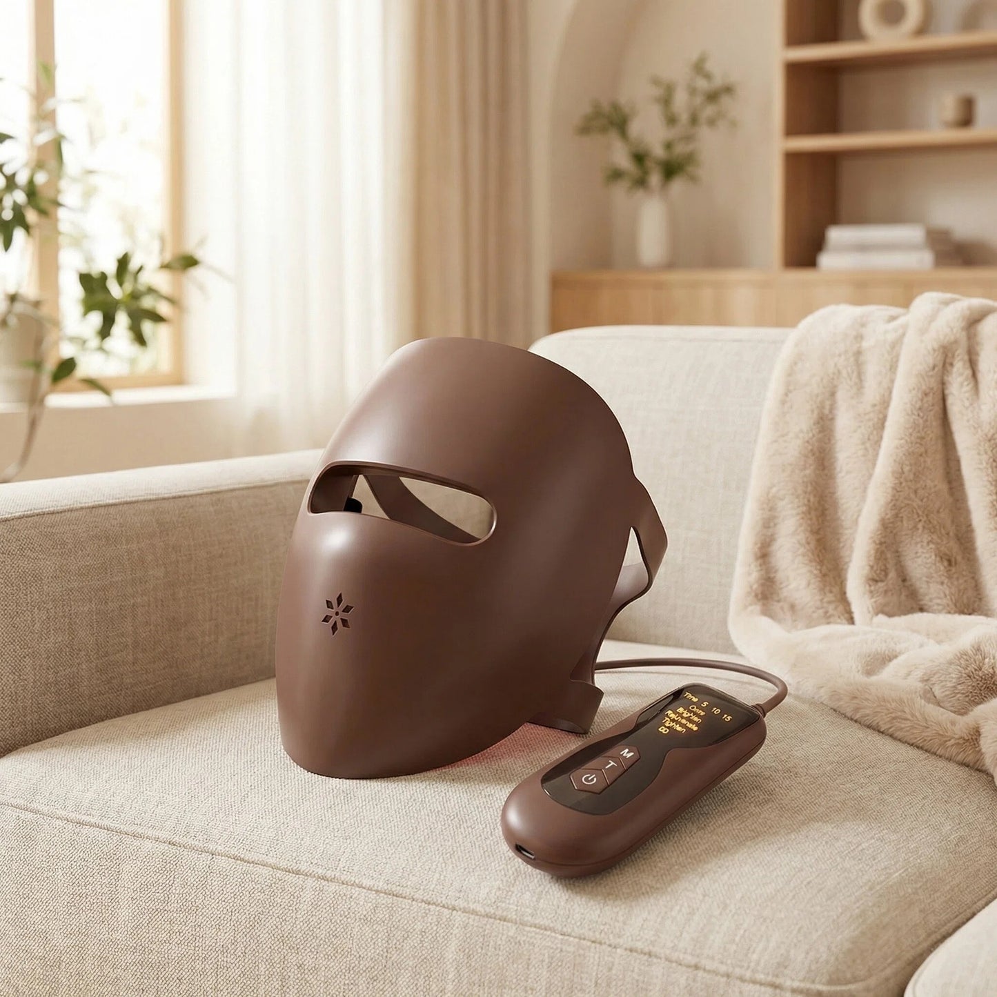 Máscara Led Roja Terapia Facial Rejuvenecimiento Piel Acne