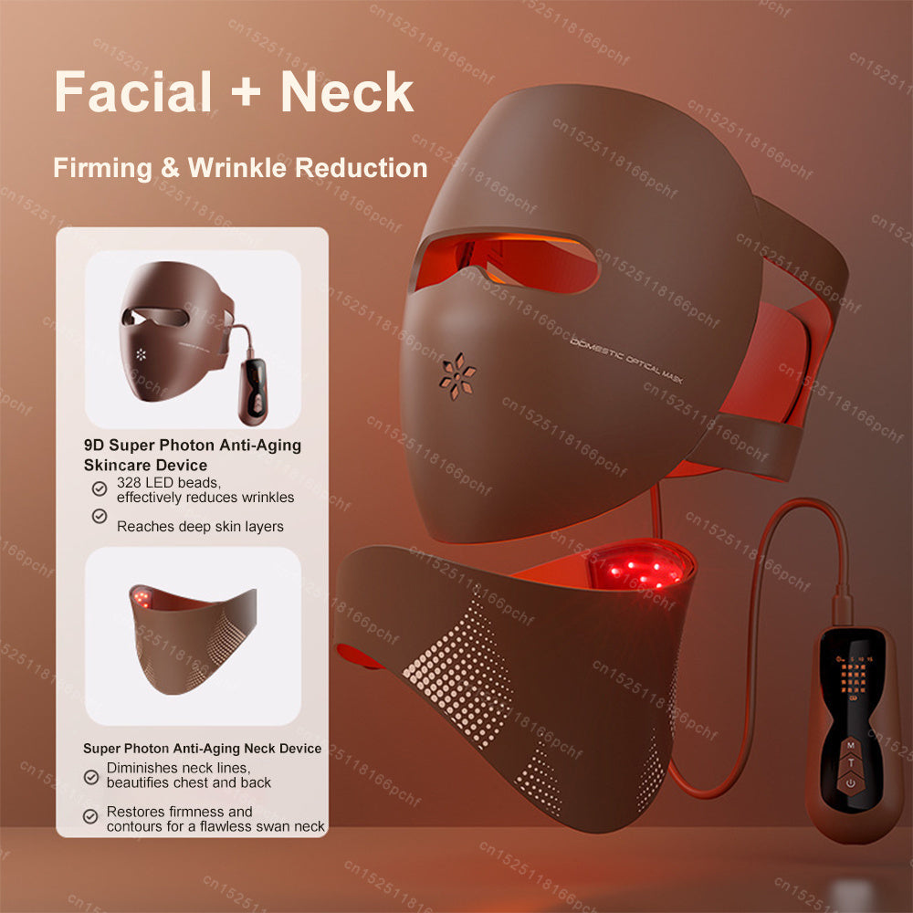 Máscara Led Roja Terapia Facial Rejuvenecimiento Piel Acne