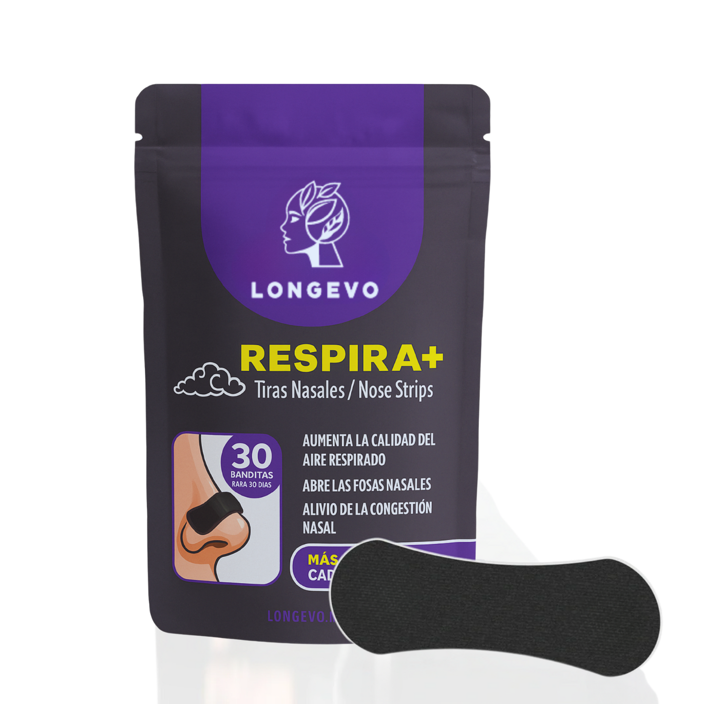 Longevo® Tiras Nasales 30 días