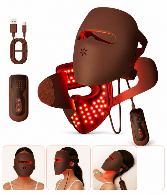 Máscara Led Roja Terapia Facial Rejuvenecimiento Piel Acne
