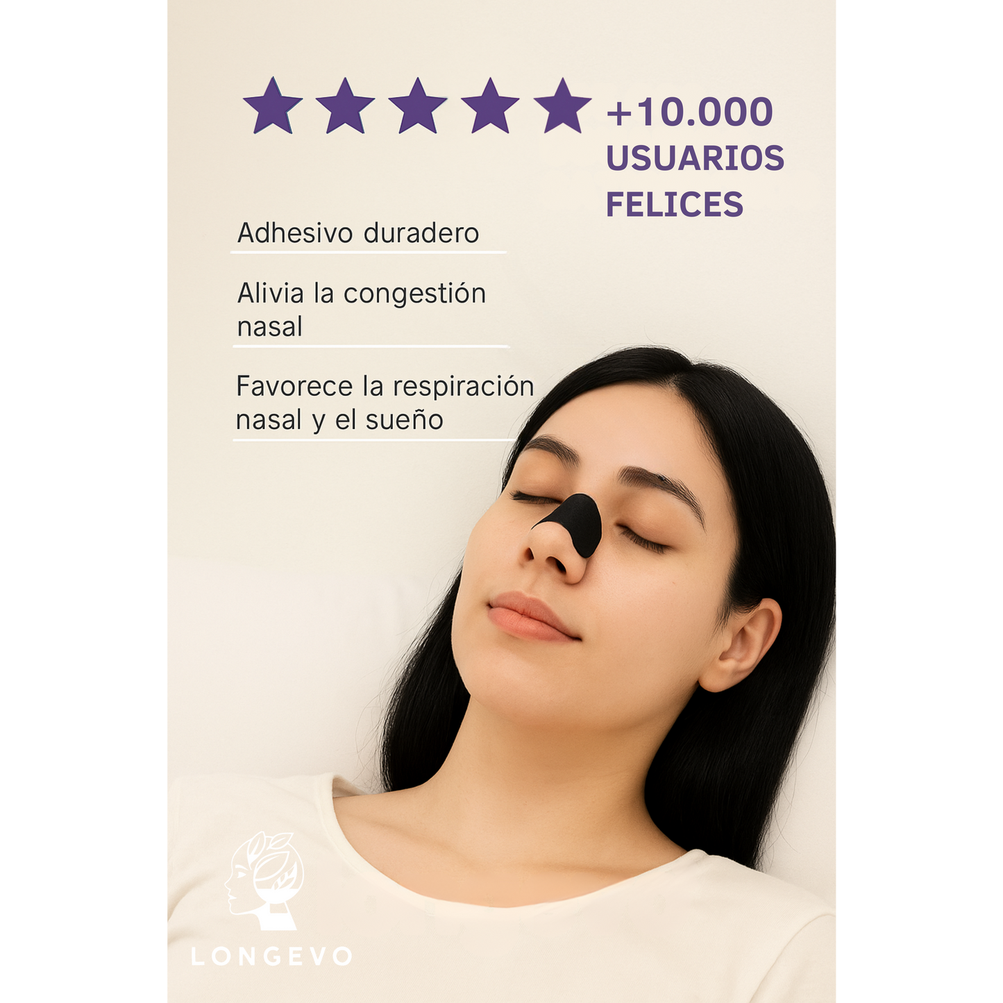 Longevo® Tiras Nasales 30 días